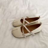Nude Block Heel Sandals Vintage Leather Shoes