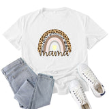 Boy Mama T Shirt Rainbow Mama Pattern Printed T-shirt