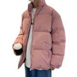 Men's Autumn Winter Coat Casual Jacket Stand Collar Cotton-Padded Jacket