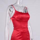 Bella Hadid Dress Sexy Hip Spaghetti Straps Dress