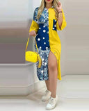 Women Exotic Dresses Button Pocket Long Sleeve Shirt Dress Long Dress