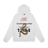Rrr123 Hoodie Python Pattern Hooded Sweater for Men and Women