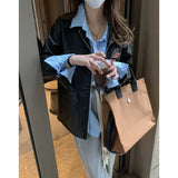 Beth Dutton Outfits Retro Biker's Leather Coat Women's Autumn and Winter Loose Jacket