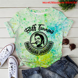 Back to the Future Costume Printed Tie-Dyed Adult Milk Silk Short Sleeve T-shirt