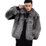 Beaver Coat Men's Coat Fox Fur Short Autumn and Winter Warm