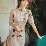 Women cottagecore Dress Retro Short Sleeve Embroidery Summer