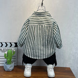 Toddler Boys Sweater Boys' Striped Shirt Spring and Autumn