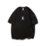 Men T Shirt Summer Casual Tops Men's Clothes Summer Wear Vintage Men's round Neck Short Sleeve Casual Wide Penguin Printed T-shirt