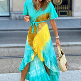 Women Bohemian Dress Summer Fashion Temperament Printed Dress for Woman