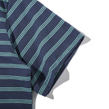 Men T Shitrs Wave Print round Neck Short Sleeve Retro T-shirt