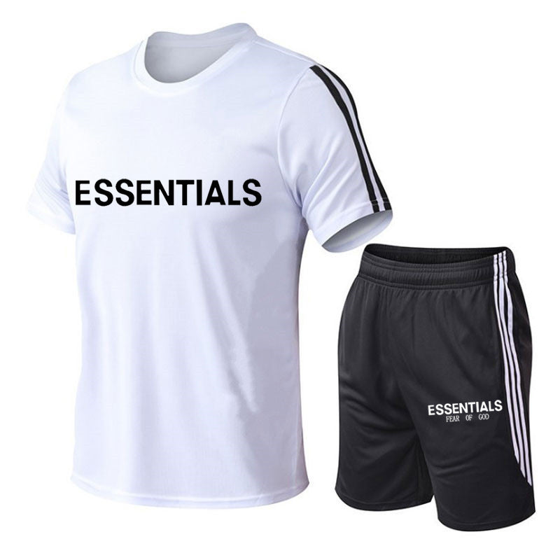 Fear Of God Fog Essentials Casual Short-Sleeved Shorts Suit Chest Logo