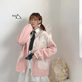 Gothic Lolita Harajuku Style Clothing Jacket Japanese Cute College Loose All-Match Hooded Jacket