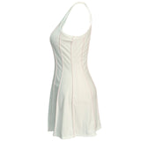 Sleeveless Sexy Vest Contrast Color Line Dress