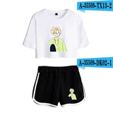 Dreamwastaken Men's Novelty Hoodies Dream Merch Shirt Printed Sexy Navel Exposed T-shirt Shorts Set