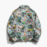 Spray Painted Jacket Autumn Men's Graffiti Camouflage Jacket Coat Men