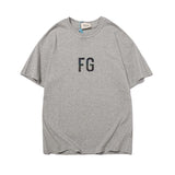 Fog Essentials Tshirts Fear Of God Fog High Street Colorful Reflective T-shirt Male and Female Couples Wear Casual