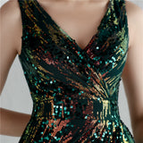 Sequin Evening Dress Split Long Sequined Fishtail Skirt