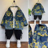 Toddler Boys Jackets Boys' Denim Jacket Spring and Autumn Children