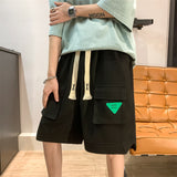 Men Shorts Waffle Retro Thin Oversized Track Pants