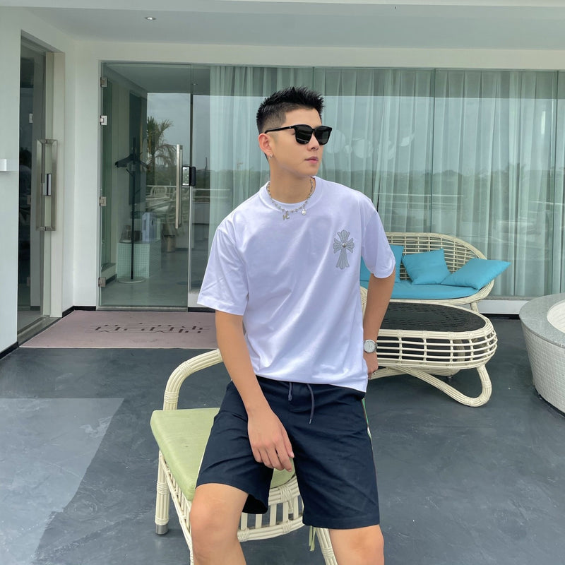 CHH Chrome Heart T Shirt Spring/Summer round Neck Short Sleeve T-shirt for Men and Women