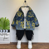 Toddler Boys Jackets Boys' Denim Jacket Spring and Autumn Children
