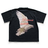Rrr123 T-shirt Peace Dove Printed Short Sleeve Retro Loose T-shirt