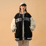 Corduroy Patch Jacket Baseball Uniform Men's Spring and Autumn Baggy Coat