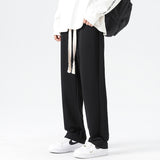 Men Sweatpants Drawstring Wide Leg Loose Sports and Leisure