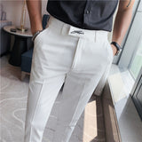 Men Trousers Fashionable Embroidered Casual Suit Pants