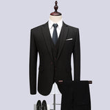 Seersucker Suit Suit Men's Three-Piece Suit