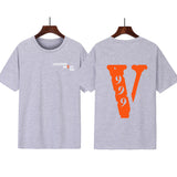 999 Vlone T Shirt Men's Printed Hip-Hop Street Short-Sleeved T-shirt