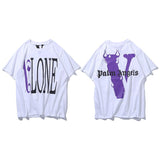Vlone Friends Men's Casual Fashion Short Sleeve Men's and Women's Tshirt