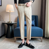 Men Trousers Embroidered Slacks