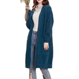 Beth Dutton Outfits Mid-Length Sweater Coat Women's Autumn Loose Knitted Cardigan Outer Shawl
