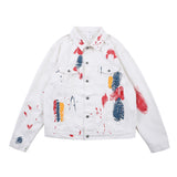 Spray Painted Jacket Men's Spring and Autumn Clothing Leisure Loose Jacket