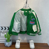 Toddler Boys Jackets Boy's Autumn Coat Baseball Uniform