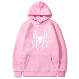 Men Spider Hoodie Spider-Man Pattern Printed Fleece Hoodie