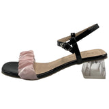 Nude Block Heel Sandals