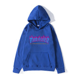 Drippy Hoodies Autumn and Winter Blue Flame Men's Pullover Hoody