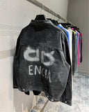 Spray Painted Jacket Autumn Graffiti Printing Men's Jacket