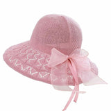 Straw Hat Summer Sun Hat Crocheted Weaving Hollow Hat