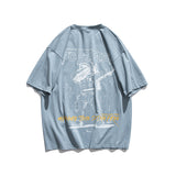 Men's T-shirt Hip Hop Couple Outfit Summer Simple Printed Fashion Brand Retro Loose Short Sleeve T-shirt for Men