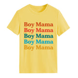 Boy Mama T Shirts Mother's Day Short Sleeve T-shirt