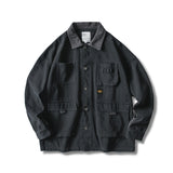 Corduroy Patch Jacket Corduroy Lapel Vintage Jacket for Men