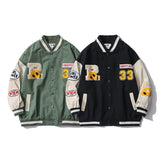 All Star Varsity Jacket Baseball Uniform Retro Alphabet Embroidery Loose Casual Jacket Men