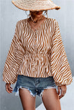 Zebra T Shirt V-neck Zebra Print
