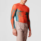 Transparent Shirt for Men Top Men See-through Bottoming Shirt Stretch-Tight T-shirt