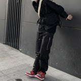 Harajuku Clothing Straight Leg Pant Baggy Pants Straight Cargo Pants Hip Hop Trousers for Men