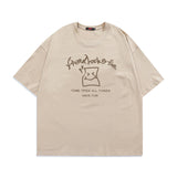 2022 Summer Man Outfits Letter Crew Neck T-shirt