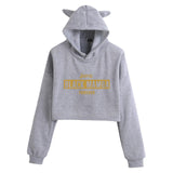 In Memory of Kobe Hoodie Kobe Peripheral Printing Casual Women Navel-Exposed Cat Ear Sweater